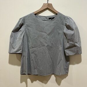 Drew Grey Puffy Short Sleeved Blouse Top - Women’s Size Small